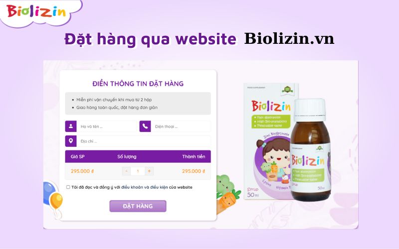 website chính hãng của Biolizin