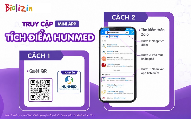 Hướng dẫn truy cập app tích điểm Hunmedv