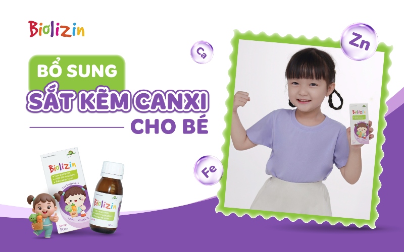 bổ sung sắt, kẽm canxi cho bé