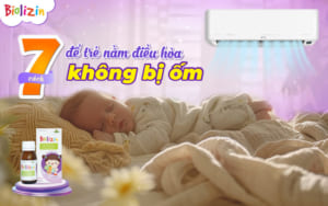 cách để trẻ nằm điều hòa không bị ốm