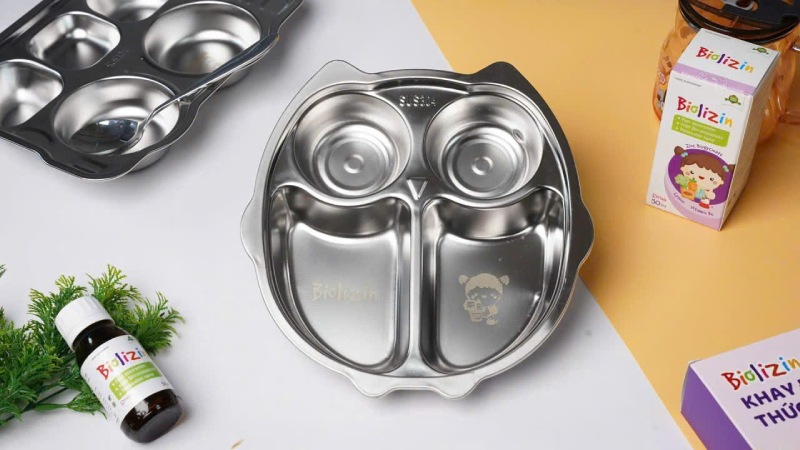 Khay ăn dặm Biolizin hình con cú