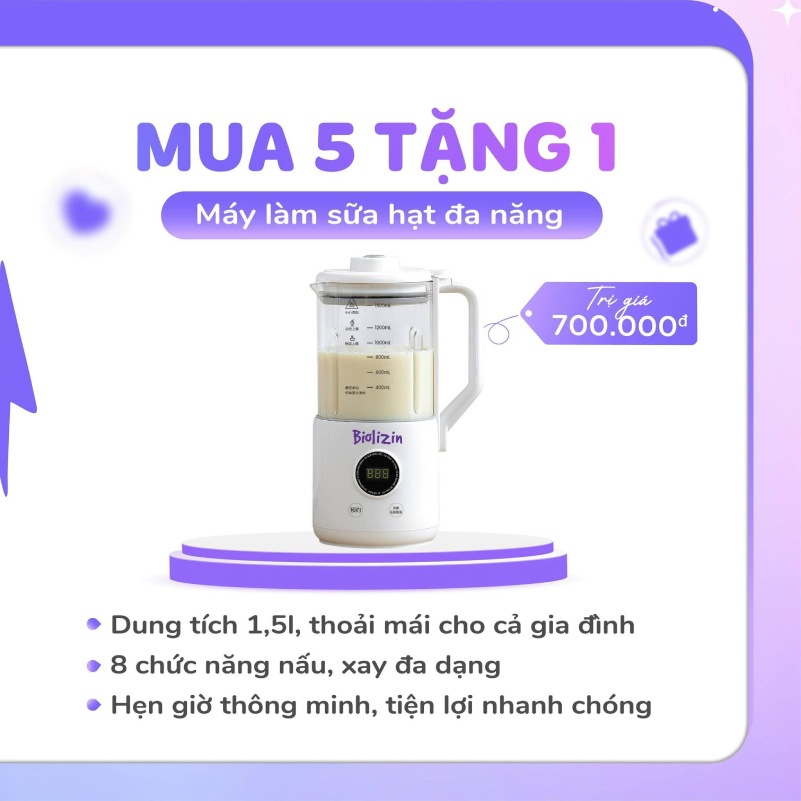 Máy làm sữa hạt đa năng Biolizin
