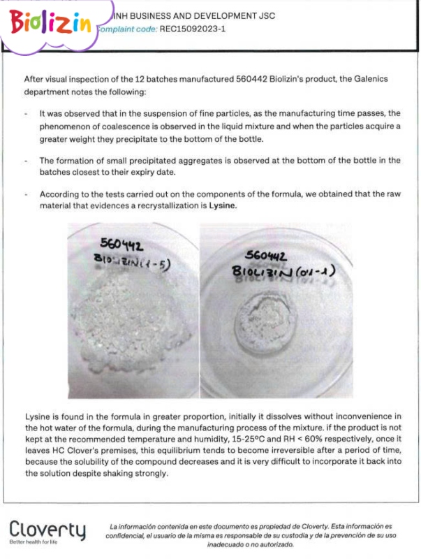 kẽm biolizin công văn 111