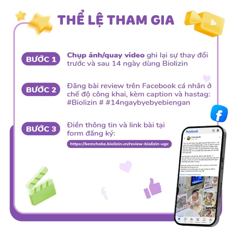 Thể lệ tham gia Review Biolizin