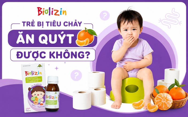 Trẻ bị tiêu chảy không nên ăn quýt
