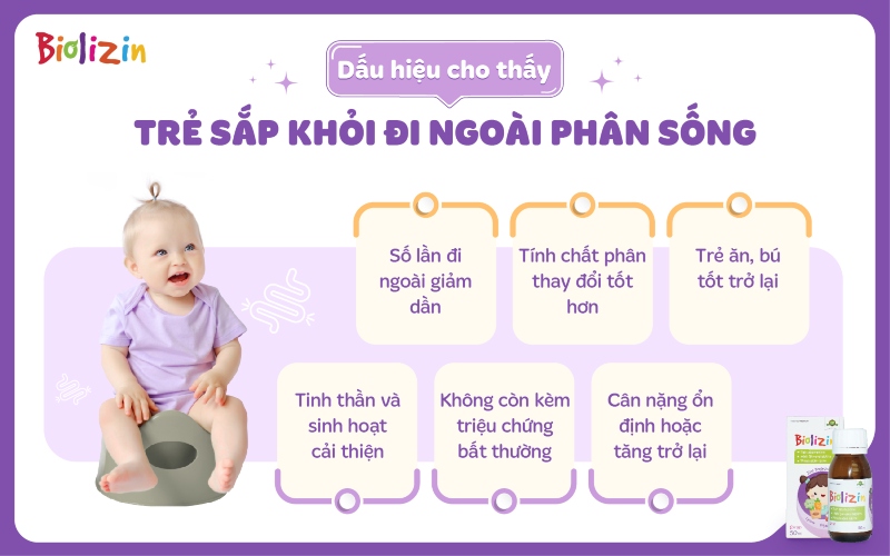 trẻ đi ngoài phân sống bao lâu thì khỏi 2