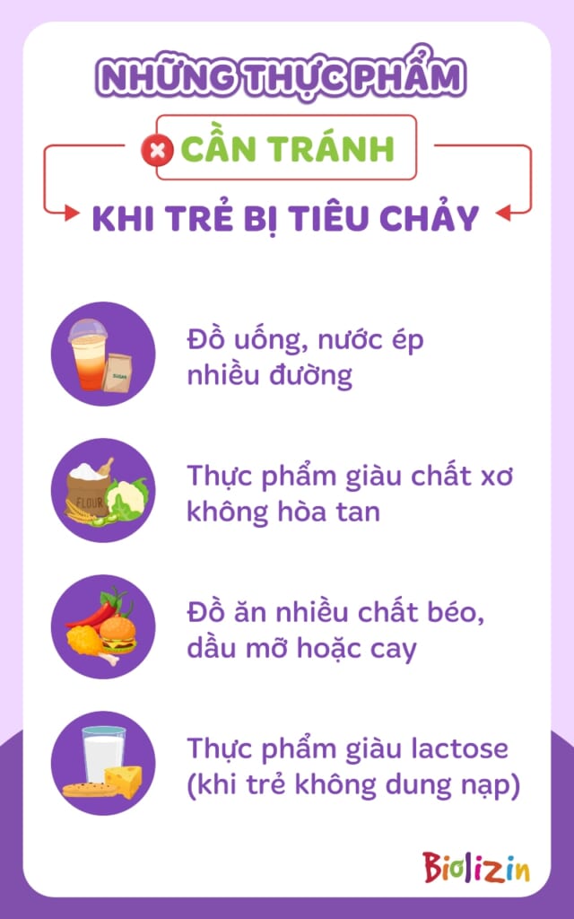 Trẻ tiêu chảy không nên ăn gì