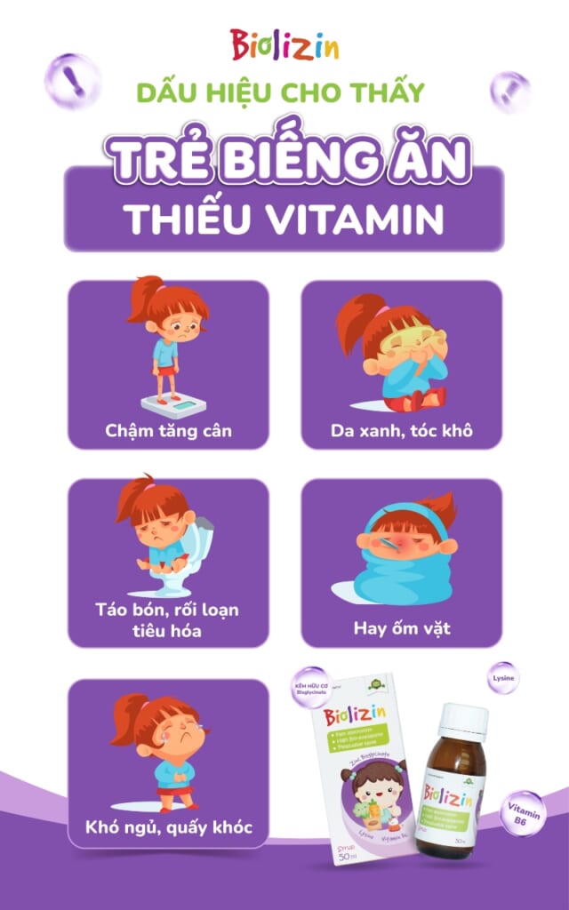 Vitamin cho trẻ biếng ăn infographic 1