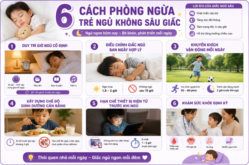 Trẻ 2 tuổi ngủ không sâu giấc 3