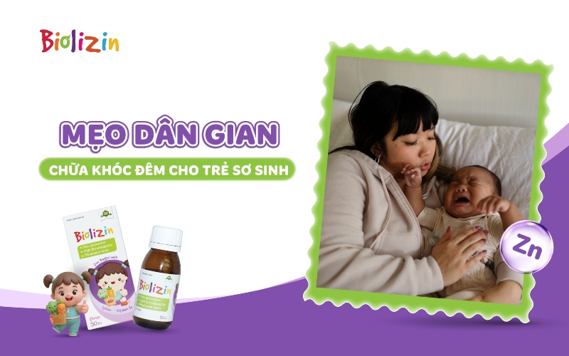 Mẹo dân gian chữa khóc đêm ở trẻ sơ sinh thumb